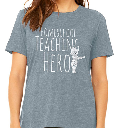 Home school teaching hero t-shirt