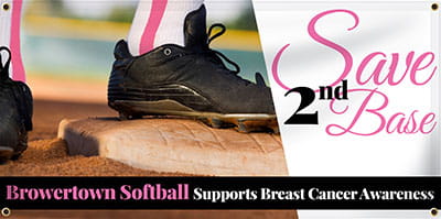 Softball Banner Idea - Save 2nd Base | Banners.com