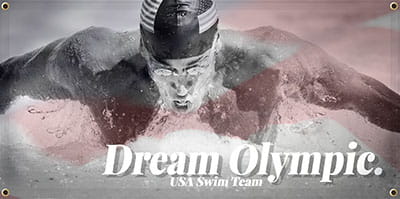 Swimming Banner Idea - Dream Olympic | Banners.com