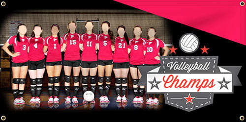 Volleyball Team Banner Example | Banners.com