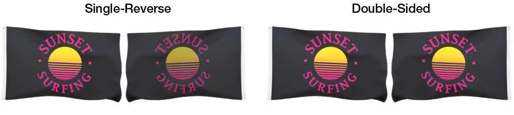Single Sided Revers & Double sided print flags