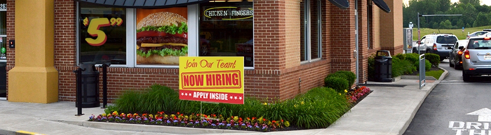 Help Wanted & Now Hiring Signs | Banners.com