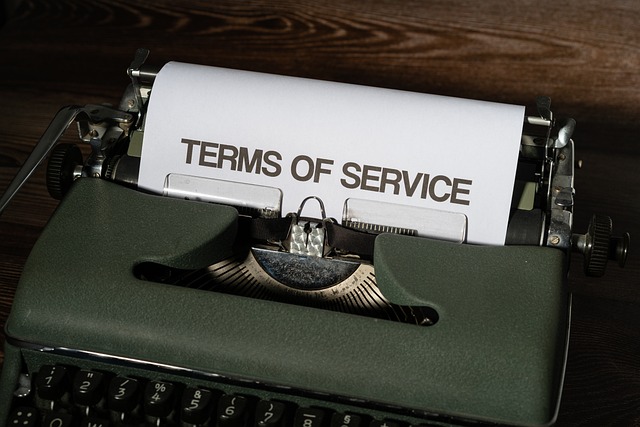 Terms of service typewriter