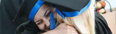 Graduation hug