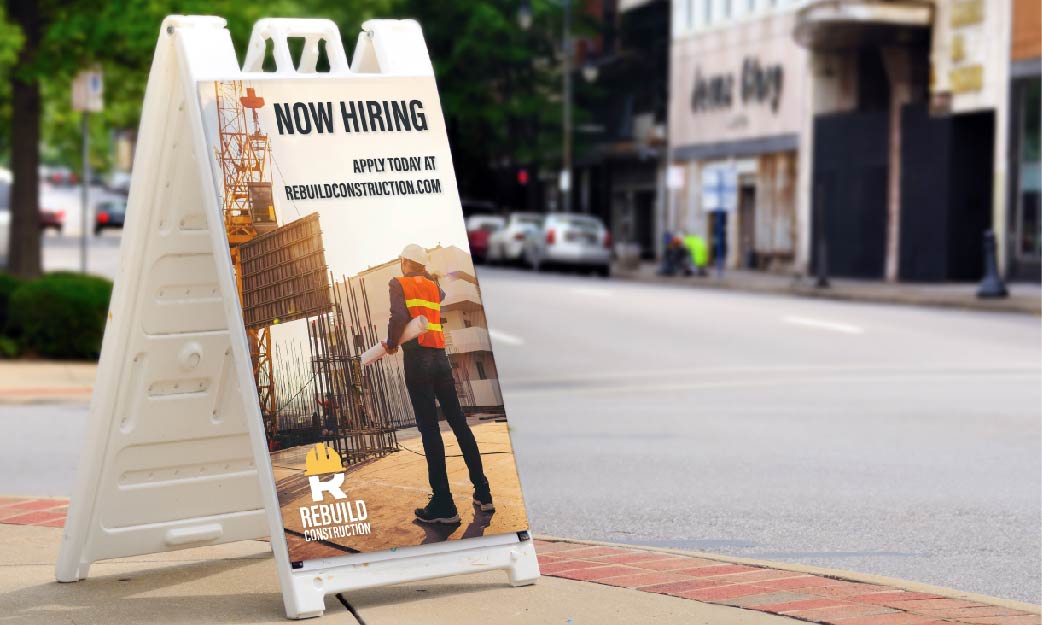 Now Hiring A-Frame Sign
