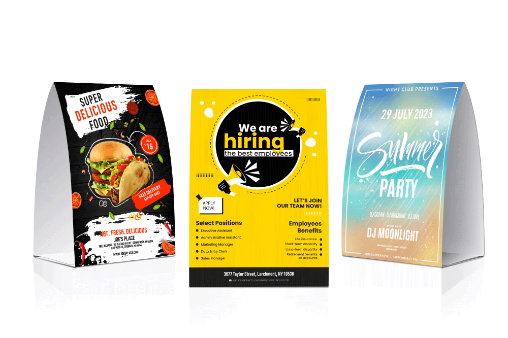 Table tent cards | Banners.com