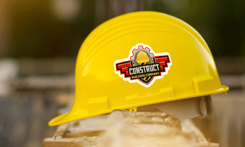 Construction Hard Hat Decals