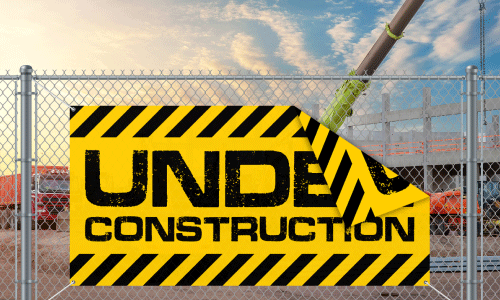 Double-Sided Construction Banner