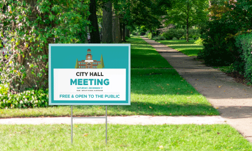 City Hall Yard Sign
