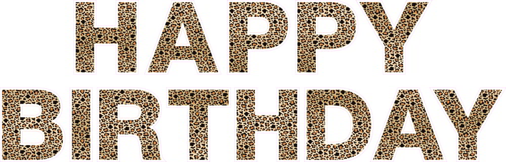 Leopard Happy Birthday Template