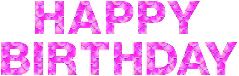 Pink Mermaid Happy Birthday Template
