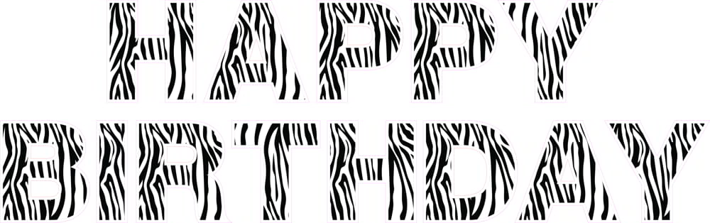 Zebra Happy Birthday Template