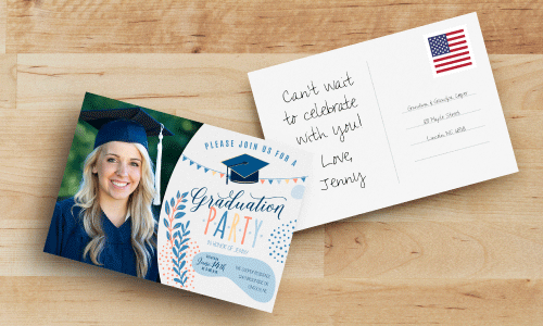 Graduation Party Postcard Invitation | Banners.com