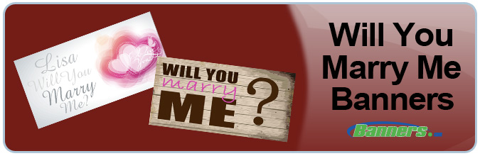 WILL YOU MARRY ME BANNER PROPOSAL PERSONALISED PRINTED