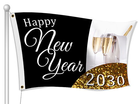 New Year Flag Template | Banners.com