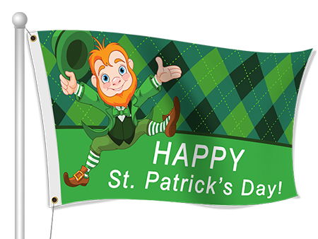 St. Patrick's Day Flag Example | Banners.com