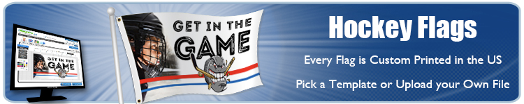 Custom Hockey  Flags | Banners.com