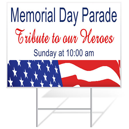 Memorial Day Yard Sign Example | Banners.com