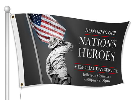Memorial Day Flag Example | Banners.com