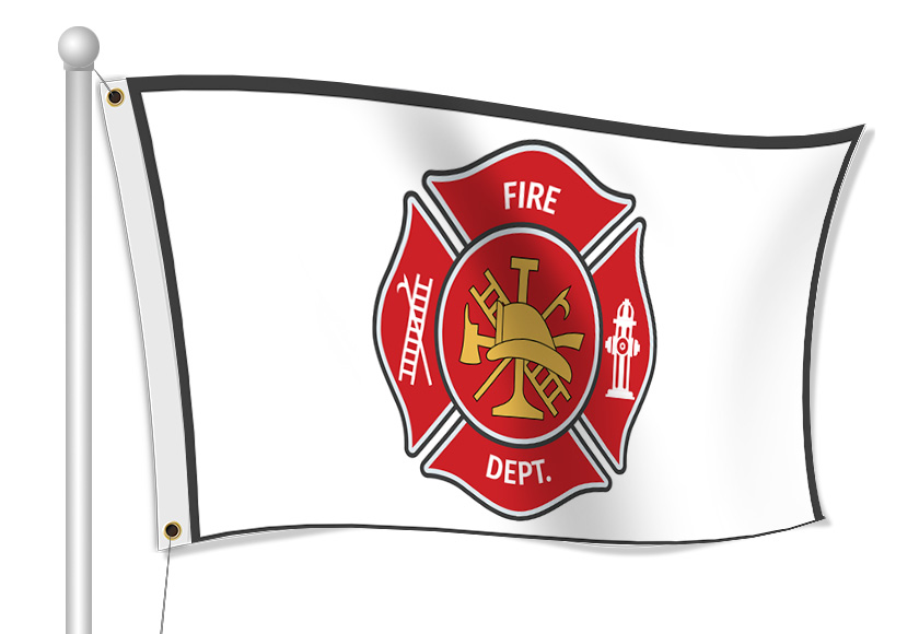 Fabric Flags for Fire Department | Banners.com