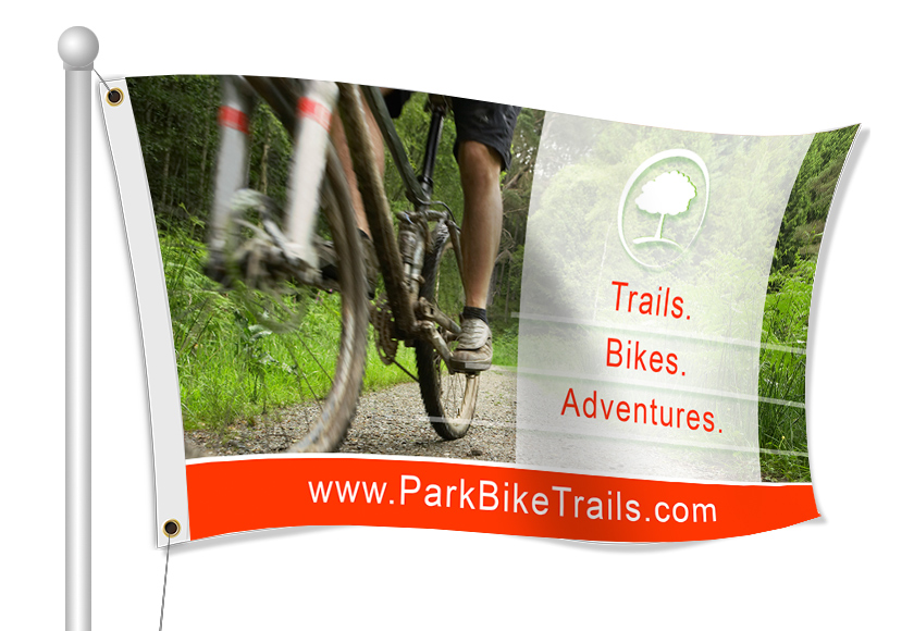 Parks & Recreation Bike Trails Flag | Banners.com