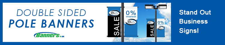 RV Dealership Custom Double Sided Pole Banners | Banners.com