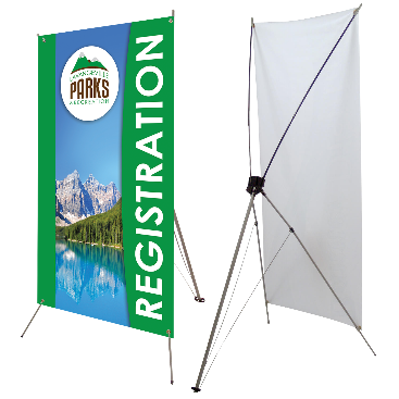x-frame banner stand assembly example